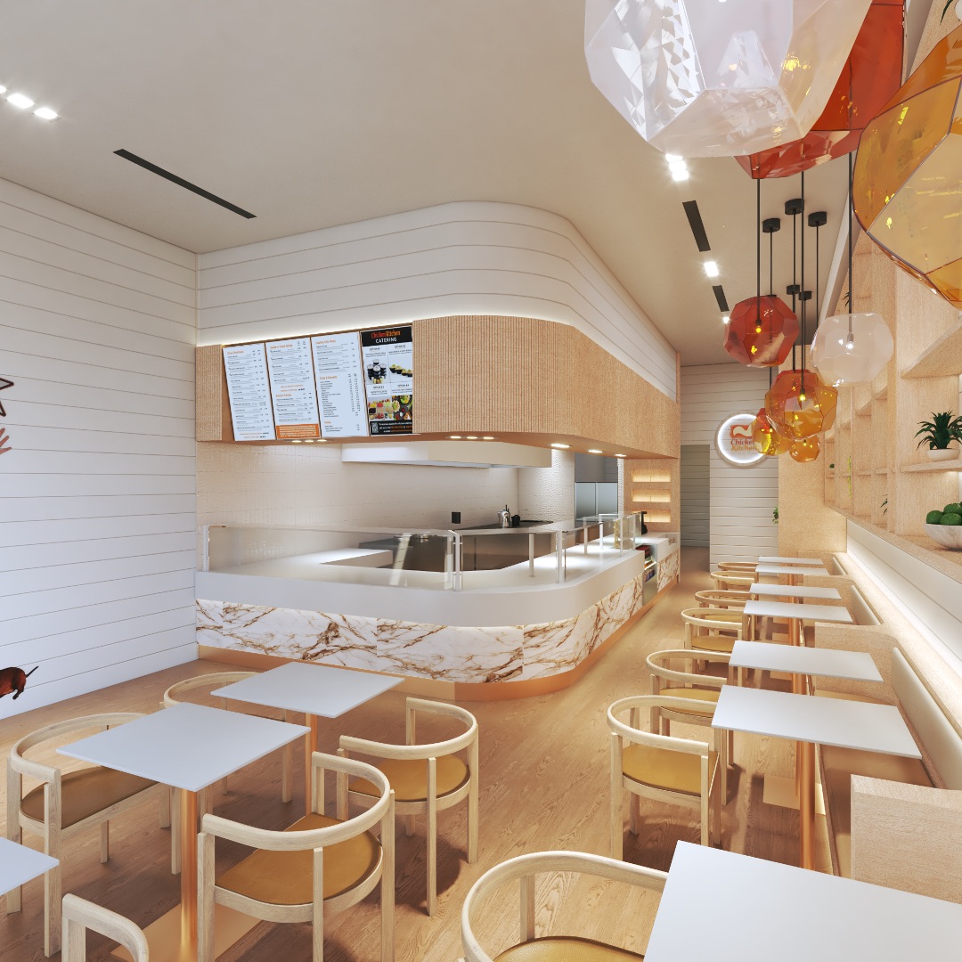 Chicken Kitchen, Miami FL · Interior design · Brand evolution · Render